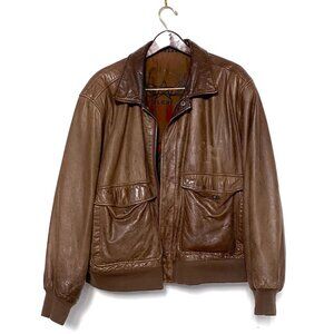 U2 Wear Me Out: Leather Bomber Jacket, Brown